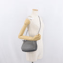 FENDI Shoulder Bag Leather Gray Auth ti3639-22