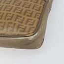 FENDI Zucchino Canvas Clutch Bag PVC Brown Auth ti3641-15