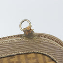 FENDI Zucchino Canvas Clutch Bag PVC Brown Auth ti3641-8