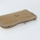 FENDI Zucchino Canvas Clutch Bag PVC Brown Auth ti3641-5