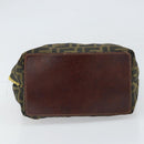 FENDI Zucca Canvas Handtasche Schwarz Braun Auth ti3643-6