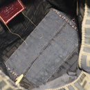 FENDI Zucca Canvas Handtasche Schwarz Braun Auth ti3643-11