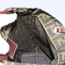 FENDI Zucca Canvas Handtasche Schwarz Braun Auth ti3643-19