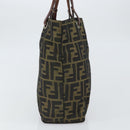 FENDI Zucca Canvas Handtasche Schwarz Braun Auth ti3643-3