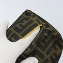 FENDI Zucca Canvas Handtasche Schwarz Braun Auth ti3643-5
