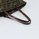 FENDI Zucca Canvas Handtasche Schwarz Braun Auth ti3643-8