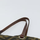FENDI Zucca Canvas Handtasche Schwarz Braun Auth ti3643-9