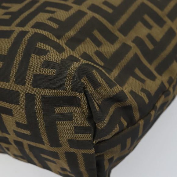 FENDI Zucca Canvas Etui Zwart Bruin Auth ti3644