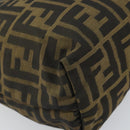 FENDI Zucca Canvas Etui Zwart Bruin Auth ti3644-16