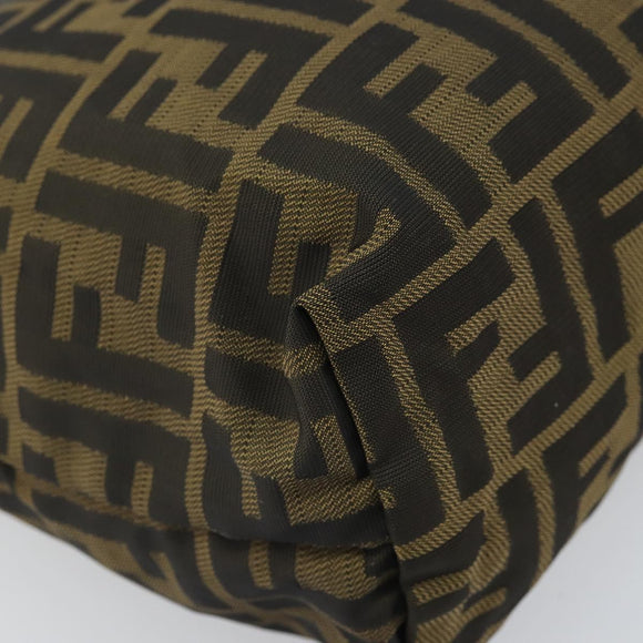 FENDI Zucca Canvas Etui Zwart Bruin Auth ti3644