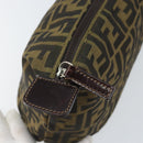 FENDI Zucca Canvas Etui Zwart Bruin Auth ti3644-8