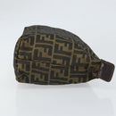 FENDI Zucca Canvas Etui Zwart Bruin Auth ti3644-3