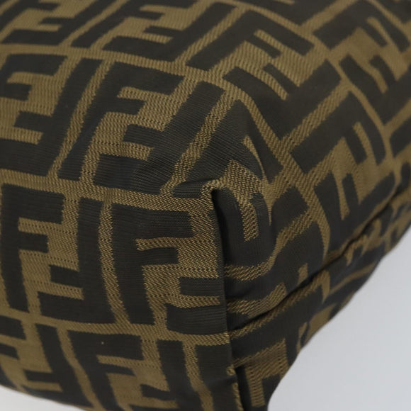 FENDI Zucca Canvas Etui Zwart Bruin Auth ti3644