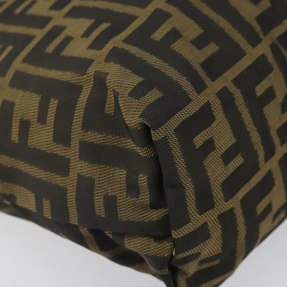 FENDI Zucca Canvas Etui Zwart Bruin Auth ti3644