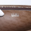 FENDI Zucchino Canvas Clutch Bag Brown Auth ti3645-9