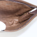 FENDI Zucchino Canvas Clutch Bag Brown Auth ti3645-11