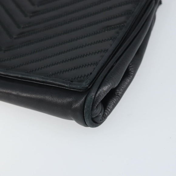 FENDI Schoudertas Leer Zwart Goud Authentiek ti3646