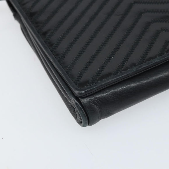FENDI Schoudertas Leer Zwart Goud Authentiek ti3646