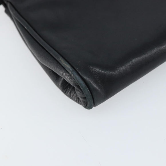 FENDI Schoudertas Leer Zwart Goud Authentiek ti3646