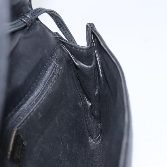 FENDI Schoudertas Leer Zwart Goud Authentiek ti3646