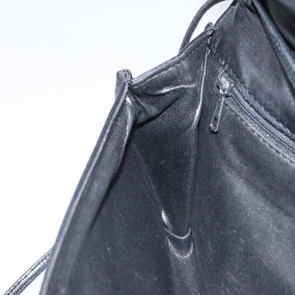 FENDI Schoudertas Leer Zwart Goud Authentiek ti3646