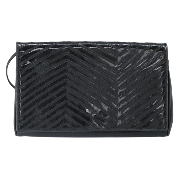 FENDI Schoudertas Leer Zwart Goud Authentiek ti3646