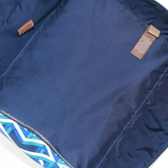HERMES Ousdevoyage PM Pouch Silk Blue Auth ti3647SM