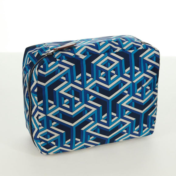 HERMES Ousdevoyage PM Pouch Silk Blue Auth ti3647SM