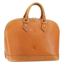 LOUIS VUITTON Nomad leather Alma Hand Bag Beige M85000 LV Auth ti3649-1