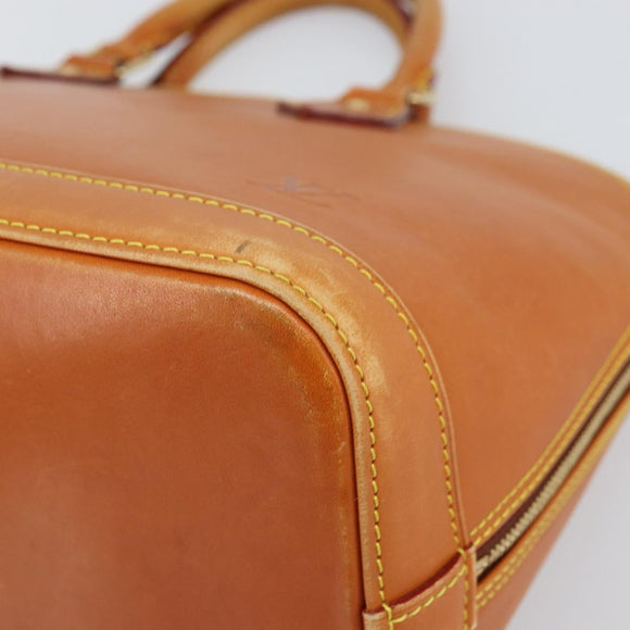 LOUIS VUITTON Nomad leather Alma Hand Bag Beige M85000 LV Auth ti3649
