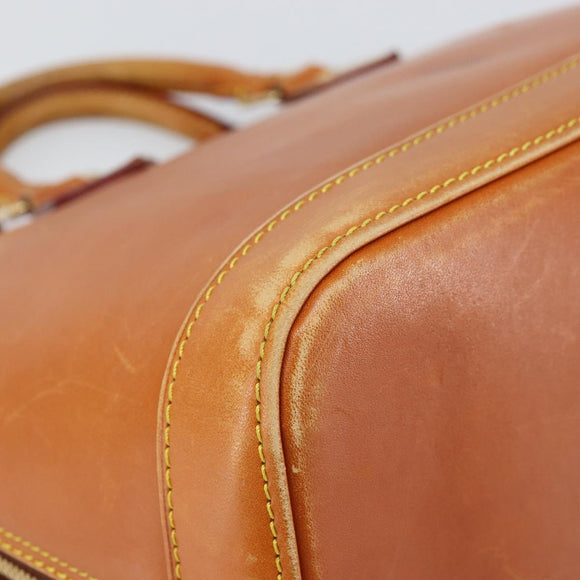 LOUIS VUITTON Nomad leather Alma Hand Bag Beige M85000 LV Auth ti3649