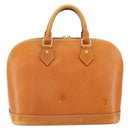 LOUIS VUITTON Nomad leather Alma Hand Bag Beige M85000 LV Auth ti3649-2