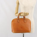 LOUIS VUITTON Nomad leather Alma Hand Bag Beige M85000 LV Auth ti3649-22
