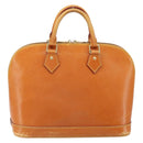 LOUIS VUITTON Nomad leather Alma Hand Bag Beige M85000 LV Auth ti3649-3