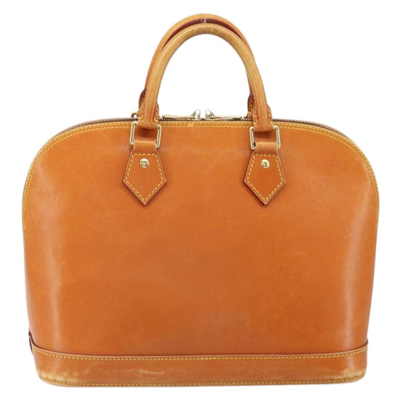 LOUIS VUITTON Nomad leather Alma Hand Bag Beige M85000 LV Auth ti3649