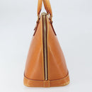 LOUIS VUITTON Nomad leather Alma Hand Bag Beige M85000 LV Auth ti3649-5
