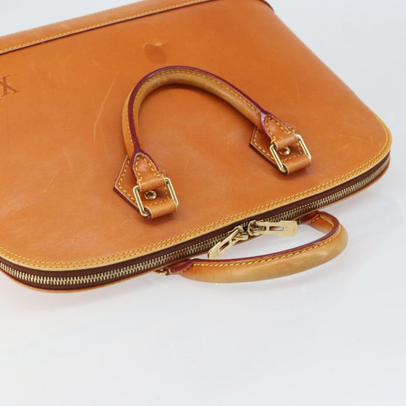LOUIS VUITTON Nomad leather Alma Hand Bag Beige M85000 LV Auth ti3649