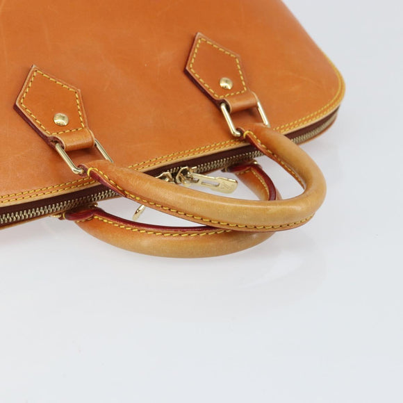 LOUIS VUITTON Nomad leather Alma Hand Bag Beige M85000 LV Auth ti3649
