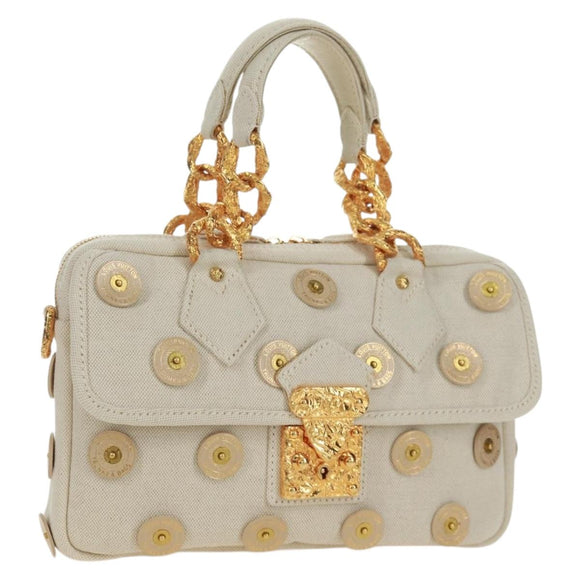 LOUIS VUITTON Tinkerbell Polka Dots Panama Tas Canvas Wit M95407 Auth ti3650SM