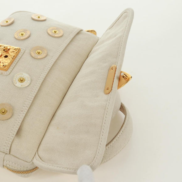 LOUIS VUITTON Tinkerbell Polka Dots Panama Tas Canvas Wit M95407 Auth ti3650SM