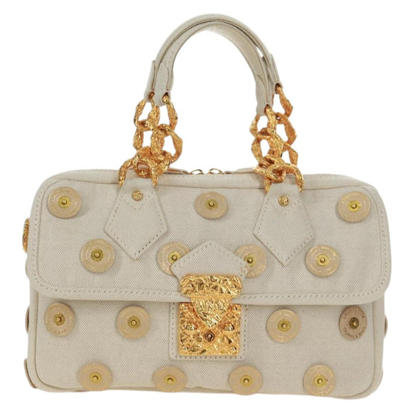 LOUIS VUITTON Tinkerbell Polka Dots Panama Tas Canvas Wit M95407 Auth ti3650SM