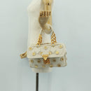 LOUIS VUITTON Tinkerbell Polka Dots Panama Tas Canvas Wit M95407 Auth ti3650SM-27