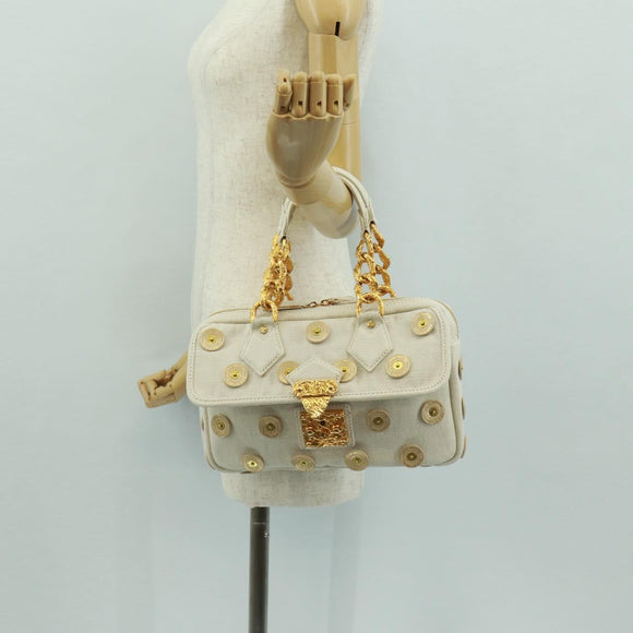 LOUIS VUITTON Tinkerbell Polka Dots Panama Tas Canvas Wit M95407 Auth ti3650SM