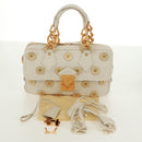 LOUIS VUITTON Tinkerbell Polka Dots Panama Tas Canvas Wit M95407 Auth ti3650SM-28