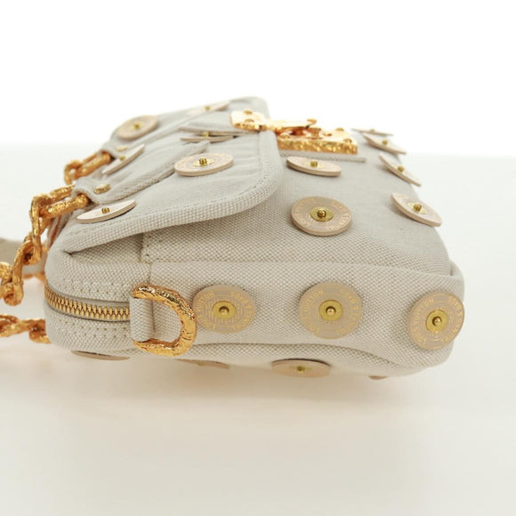 LOUIS VUITTON Tinkerbell Polka Dots Panama Tas Canvas Wit M95407 Auth ti3650SM