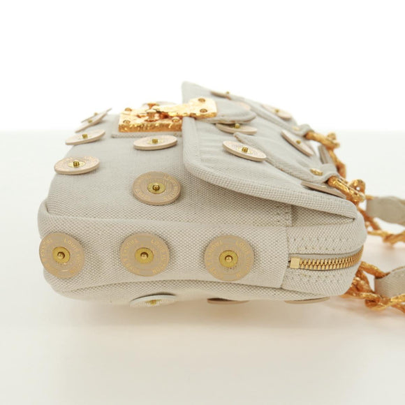 LOUIS VUITTON Tinkerbell Polka Dots Panama Tas Canvas Wit M95407 Auth ti3650SM