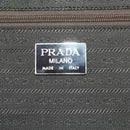 PRADA Business Bag Nylon Khaki Silver Auth ti3654-23