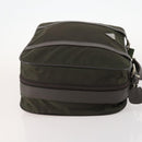 PRADA Business Bag Nylon Khaki Silver Auth ti3654-3