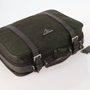 PRADA Business Bag Nylon Khaki Silver Auth ti3654-6