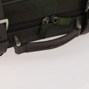 PRADA Business Bag Nylon Khaki Silver Auth ti3654-7